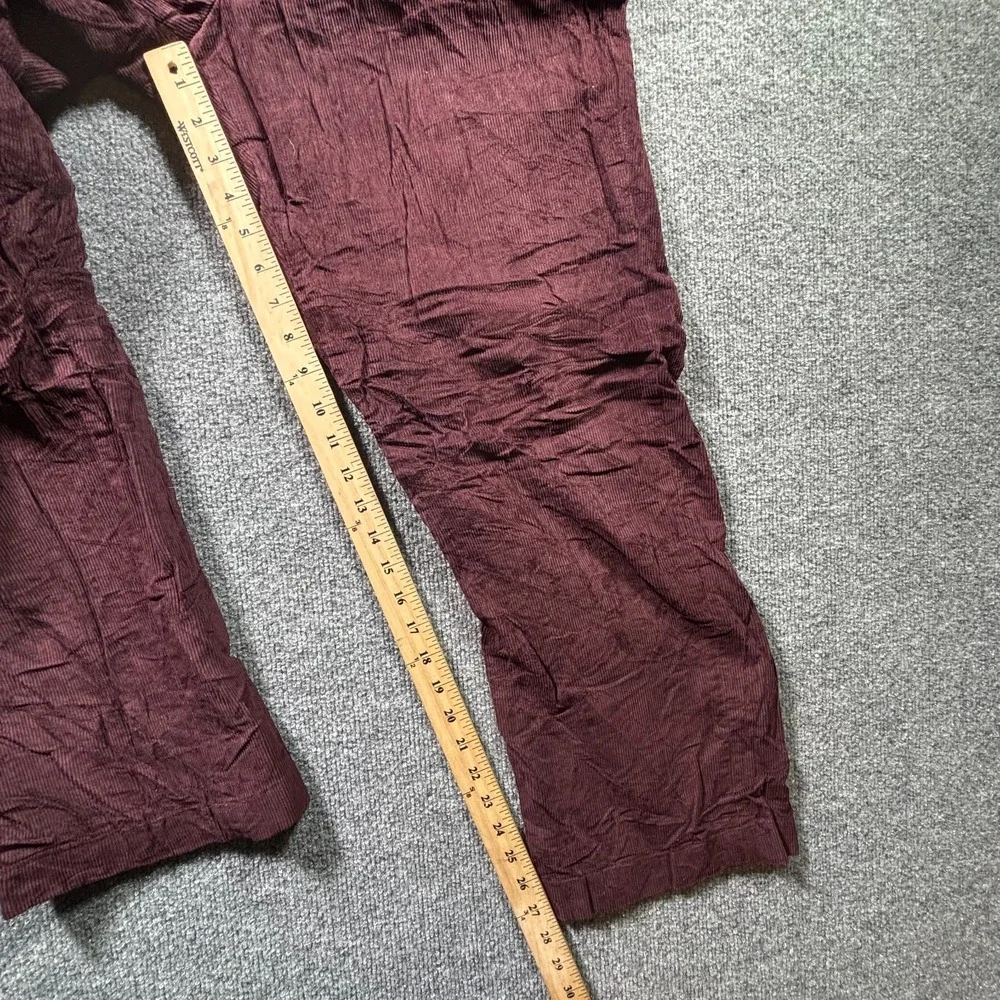 L.L. Bean Chino Pant Men's 34x30 Red Cotton Corduroy Straight Preppy Career